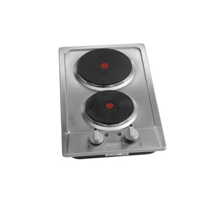 Placa de Cocina Eléctrica Integrada de Acero Inoxidable de <span class=keywords><strong>2</strong></span> Quemadores con Encendido Electrónico, Eficiente Energéticamente para Uso en Autocaravanas y Casas con Gas o Batería - Product Image 2