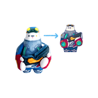 Personnalisation mignonne de mascotte de peluche de robot en tissu de peluche d'OEM