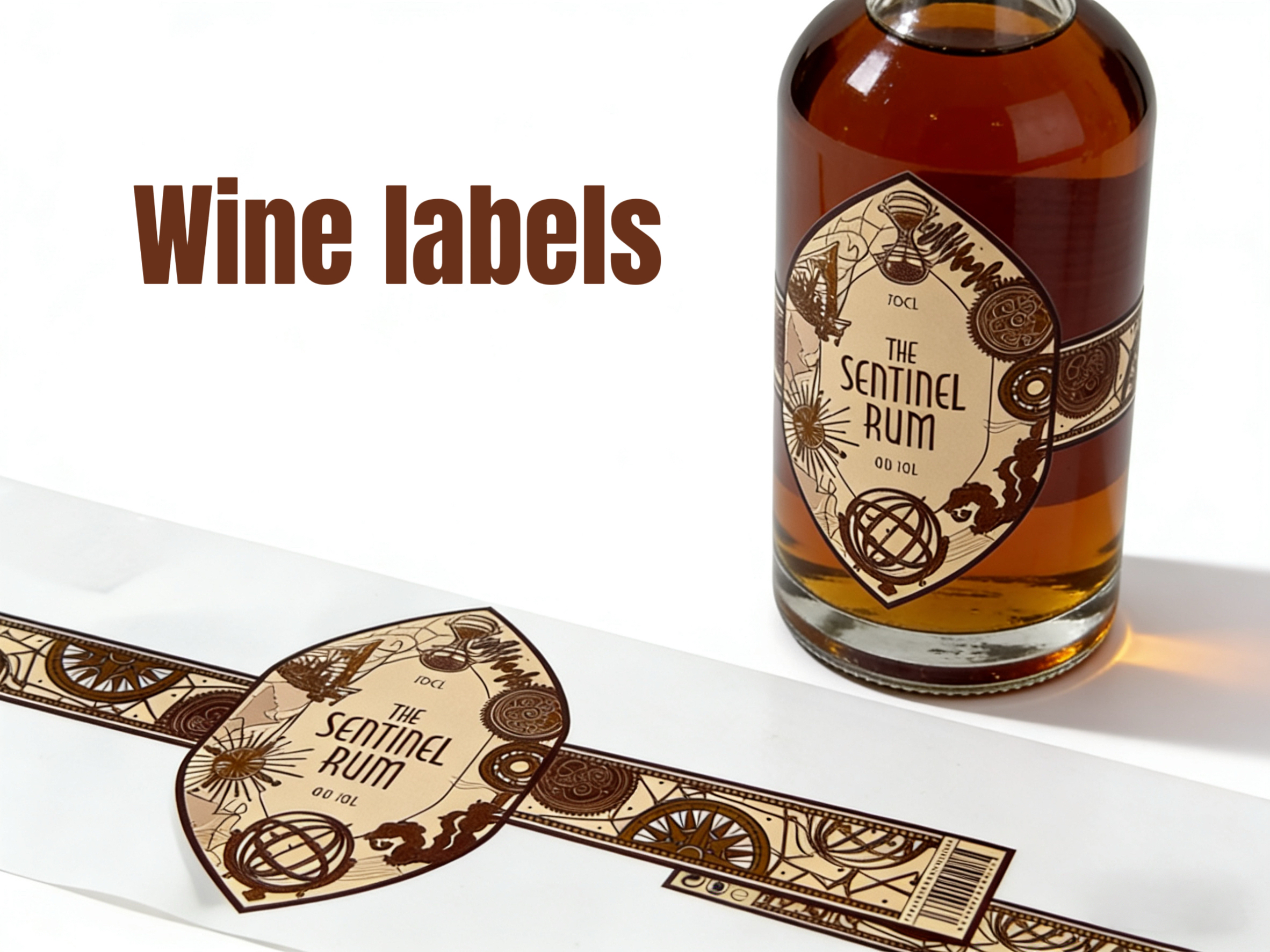 Durable UV-Resistant Wine Labels | Personalized Adhesive Logo Stickers For Export-Grade Packaging