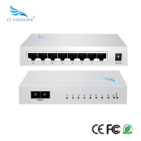 Convertisseur de média double fibre multimode Gigabit CF FIBERLINK 8 ports RJ45 1 port SC 850nm IP 18 Gbit/s avec alimentation externe et commutateur réseau