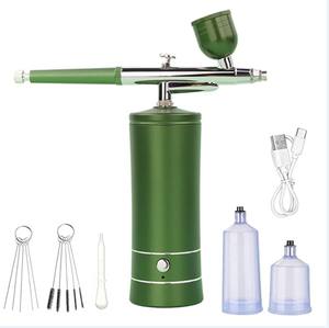 3 In 1 Make-Up Ombre Nail Machine Lucht Haar Borstel Kit Verf Machinegeweer Spray Cake Versieren Airbrush Heteluchtborstel - Product Image 6