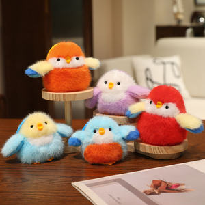 ตุ๊กตานกขนาด 11 ซม. มีเสียง นกหลากสีสัน ของที่ระลึก ตุ๊กตาขนนก ของขวัญ ตุ๊กตานกห้อยกระเป๋า - Product Image 4