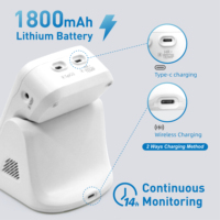 Tensiomètre vétérinaire sans fil rechargeable pour chiens, 6 paramètres, signes vitaux des animaux, Bluetooth précis