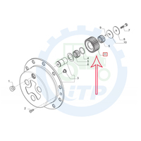 Top Sale Loader Backhoe China 292894A1 Planetary Pinion Gear Cocok untuk Suku Cadang Mesin Konstruksi Case