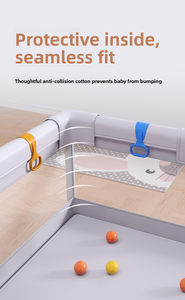 Parque de juegos plegable para bebés con puerta de seguridad, columpio y tobogán - Corralito portátil para interiores y exteriores para que los niños pequeños aprendan y gateen - Product Image 6