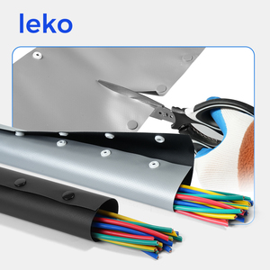 HPC Tweekleurige PVC Knopomhulsel |   Zwart & grijs herbruikbare kabelhoes |   Industriële draadboom voor het maken van dubbelkleurige kabelbomen - Product Image 4