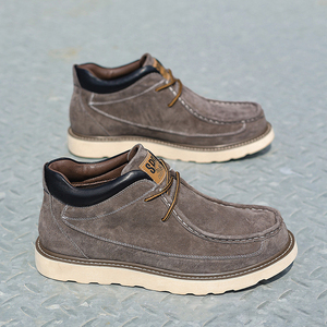 Nuevas Botas Martin de Piel de Cerdo de Primera Calidad para Hombre, Estilo Británico, Media Caña, Tallas Internacionales, Botas de Trabajo de Moda para Primavera y Otoño - Product Image 5