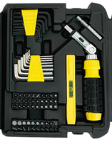 Ensemble d'outils de réparation multifonctionnel pour la maison All Star 189 pièces, comprenant des pinces, un mètre ruban, un marteau, une clé à molette, un tournevis, un étui pratique