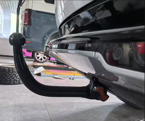 Kit de crochet de remorquage invisible de type boule détachable, barre de remorquage verticale amovible à col de cygne avec clé de verrouillage universelle - Product Image 4