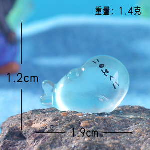 Ornamenti in resina in miniatura per decorazioni fai-da-te per acquari: piccolo animale marino simulato a forma di foca - Product Image 6