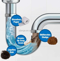 Poudre de nettoyage en profondeur, Agent de dragage, nettoyeur de canalisations, pour toilettes et salle de bain