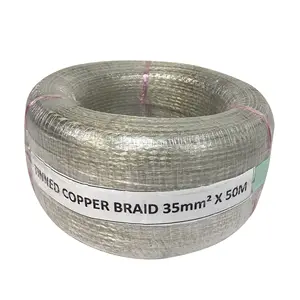 Assured Quality Copper Wire Braids Tinned Copper Braid 35MMSQ Corrosion Resistance Easy Installation Ultra Thin and Flexible