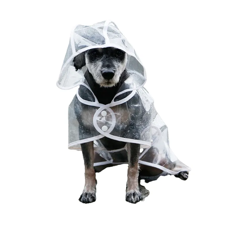デザイナー犬レインコート透明卸売防水犬レインコート