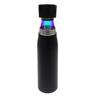 Bouteille d'eau en acier inoxydable à double paroi de 500ml alimentée par batterie, à lumière UV intelligente, autonettoyante, rappel de boire de l'eau bouillante
