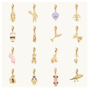 Collar con Colgante <span class=keywords><strong>de</strong></span> Cobre DIY con Circonita, Color <span class=keywords><strong>Oro</strong></span> <span class=keywords><strong>de</strong></span> 18K, Regalo Perfecto para Ella en el Día <span class=keywords><strong>de</strong></span> San Valentín con Estilo Atemporal - Product Image 2