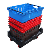 Bassin de Transport ventilé en plastique, 3 pièces, boîte de déplacement, caisse pour fruits et légumes, conteneur de recyclage