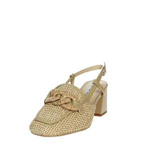 Sandalias de Tacón Donna Slingback de Keys, Modelo K-10630, Color Beige Avio, Parte Superior Tejida, Tacón Cuadrado, Zapatos de Mujer - Product Image 6