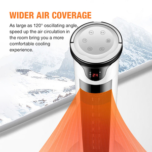 LWTFH-04 mùa đông di động trong nhà văn phòng ấm hơn không gian nhỏ sưởi ấm dao động tháp fan hâm mộ nóng cho hộ gia đình sử dụng - Product Image 3