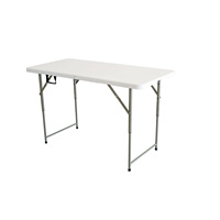 Table pliante carrée en plastique, petite, pour extérieur, 4 pieds