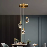 Nouveau Style chinois lumière luxe Villa américaine moderne mode salle à manger escalier linéaire lustre