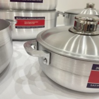 Ensemble de casseroles en aluminium CLASSIQUE de haute qualité, 12 pièces, prix abordable, casseroles moulées sous pression, poêles à frire en aluminium forgé, ensemble de casseroles à soupe