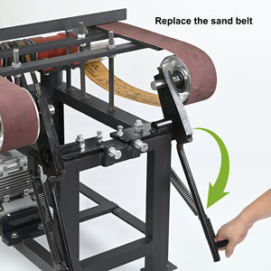 Lijadora Eléctrica de Banda Horizontal de Doble Propósito para Pulir y Lijar Metal y Madera con Control de Velocidad - Product Image 6