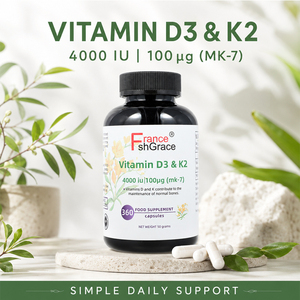 Fabricant en gros de compléments alimentaires Shecome Vitamine D3 K2 pour la santé osseuse, 360 capsules de Vitamine D3 K2 - Product Image 4