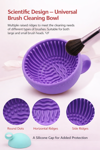 Bol de nettoyage pour pinceaux de maquillage en silicone, tampon de nettoyage créatif pour pinceaux de maquillage, mini outil de nettoyage - Product Image 3