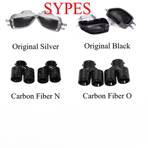 SYPES Auto-Auspuffs pitzen für BMW G20 G21 G23 G26 G42 M240i M340i M440i Edelstahl-Kohle faser <span class=keywords><strong>M</strong></span> Performance Schall dämpfer spitzen - Product Image 3