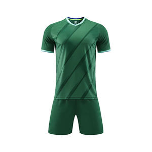 Jersey sepak bola uniseks 100% poliester antilembap, seragam olahraga musim panas lengan pendek ramah lingkungan - Product Image 4