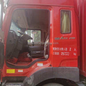 Camión <span class=keywords><strong>de</strong></span> Carga con Plataforma JAC K5 6X2 Rojo Usado, 270-300HP Diésel Euro2, Camión con Barandas para Transporte <span class=keywords><strong>de</strong></span> Ganado, Frutas, Verduras y Logística - Product Image 2