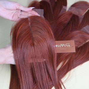 Fermeture en dentelle de cheveux humains vietnamiens en gros, 4x4, couleur rouge brun auburn, cuticules alignées, épaisse et douce, prix d'usine - Product Image 4