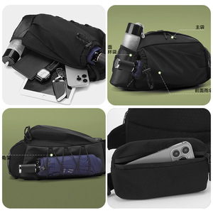 Sac de poitrine unisexe pour cyclisme, 13 pouces, bretelles réglables, sac de taille léger pour voyage, randonnée, utilisation en plein air - Product Image 2