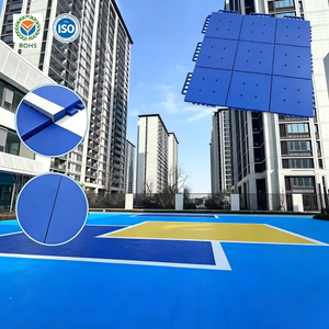 Anti-slip Weather Resistant PP <b>Interlocking</b> Suspended Flooring Outdoor Modular Sports <b>Floor</b> <b>Tiles</b> For Basketball Court - Product Image 1