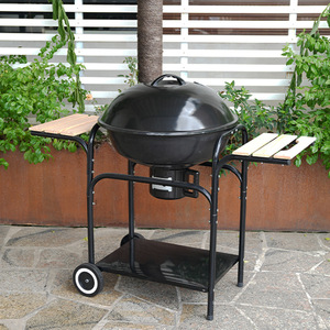 Apple Grill Charcoal Barbecue 22 Inch With Lid Trolley Multifunctional Outdoor BBQ Grill - Product Image 1