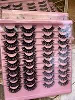 20 paires de faux cils 3D naturels en vison synthétique, cils épais faits à la main, cils en bande complète pour le maquillage quotidien