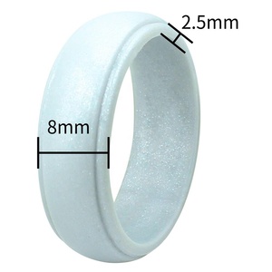 2024 새로운 뜨거운 판매 DIY 8 가지 색상 8mm 너비 남성용 야외 스포츠 실리콘 반지 - Product Image 3