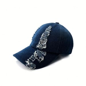 Casquette de baseball déchirée style cowboy pour printemps, été, automne – Simple, tendance, protection solaire – Cadeau promotionnel de bonne qualité - Product Image 3