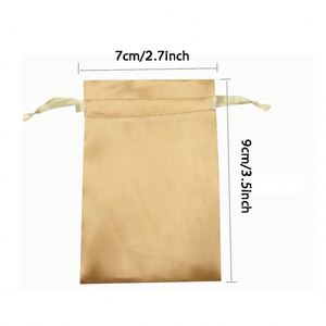 Luxury Satin Drawstring Pouches 7x9xm Small Smooth <b>Gift</b> <b>Bag</b> High Quality Silk Storage <b>Bag</b> Earring Jewelry <b>Bag</b> for <b>Wedding</b> Favor - Product Image 2