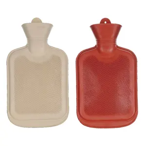 Relleno de agua color puro 1000ml botella de agua caliente CAUCHO NATURAL bolsa de agua caliente duradera fabricante de porcelana