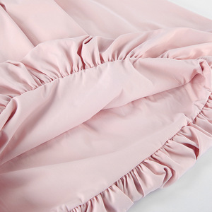 Fabricante de <span class=keywords><strong>faldas</strong></span> de burbujas para mujer OEM ODM personalizadas, etiqueta privada, cintura elástica, forradas, fluidas, maxi, en colores pastel, con bolsillos, <span class=keywords><strong>faldas</strong></span> al por mayor. - Product Image 5
