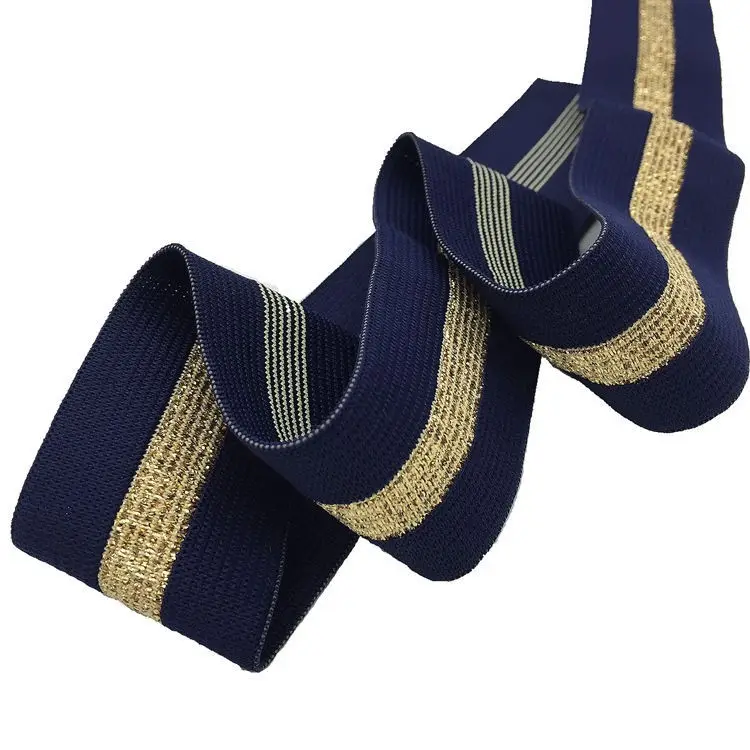 Customization Intermittent Crochet Tape Gold And Silvery Ribbon Clothing Accessories With Various Specif Elastic Braid Wov