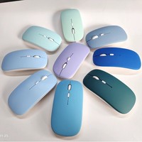 Mouse Nirkabel Optik Slim Senyap 2.4G Isi Ulang untuk Bisnis, Perjalanan, Rumah, Laptop, Desktop, Kantor