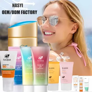 OEM ODM Factory SPF Customized Sun Screen Organic Face Whitening Anti Aging Oil Free Sun Lotion Vegan Anti Uv Sunblock Sunscreen