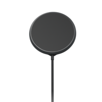Chargeur sans fil rapide 15W, port magnétique Type-C, câble rétractable pour téléphone portable, adaptateur d'alimentation électrique OTP/OVP/OCP