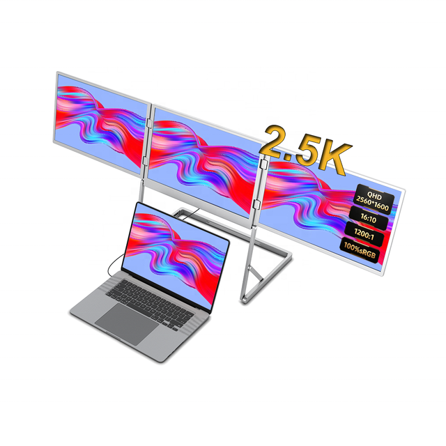 Quad Portable Screen Foldable Monitor LCD Monitors 16 Inch 2560*1600 IPS 16:10 SRGB 100% Dual Triple Laptop Screen Extende