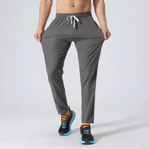 Men Running Pants Summer Quick Dry Training Fitness Zip Pocket Pant Male Gym Sweatpants Athletic <b>Breathable</b> <b>Trousers</b> - Product Image 2