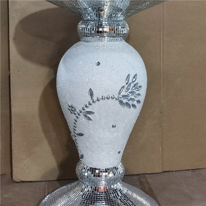 Römische Säule aus Fiberglas Weiß+Silber Klassischer Indoor-Pflanzenständer für Balkon und Schreibtisch - Product Image 6