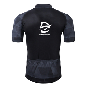 Nuevo Diseño de Jersey de Ciclismo de Manga Corta Negro para Verano, Transpirable, de Secado Rápido, Elástico, Unisex, Top de Ciclismo de Spandex/Poliéster - Product Image 3