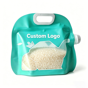 Sac à eau portable <span class=keywords><strong>de</strong></span> 1,5 L pour stockage <span class=keywords><strong>de</strong></span> céréales, transparent, imprimé sur mesure, avec bec verseur polyvalent - Product Image 1